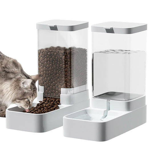 Automatic food and water dispenser for dogs and cats 