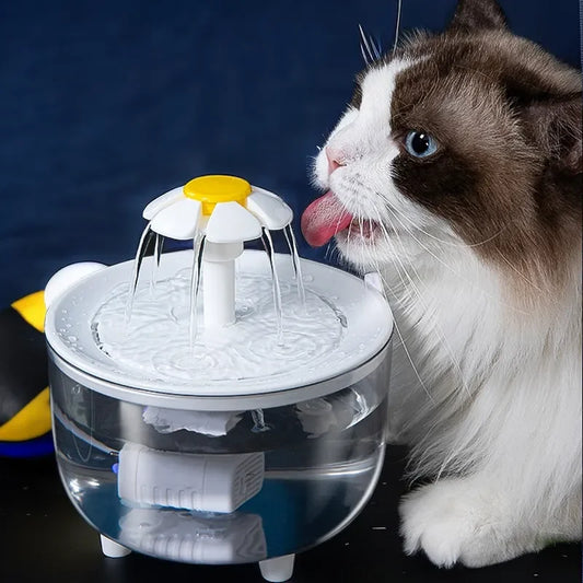 Automatic, silent dog and cat fountain with filter