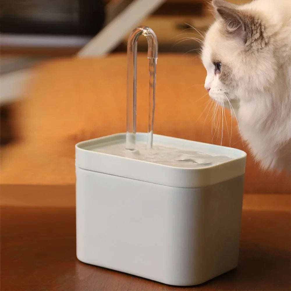 1.5L Automatic, Quiet Cat Water Fountain with Filter 